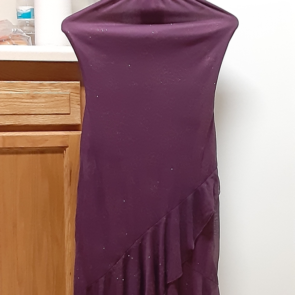 Taboo halter dress purple sparkles